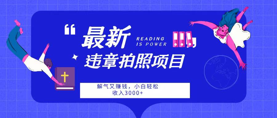 最新违章拍照项目，解气又赚钱，随手一拍，轻松收入3000-91搞钱