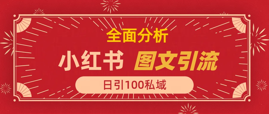 小红书图文引流，全面解析，日引100私域流量是怎样做到的-91搞钱