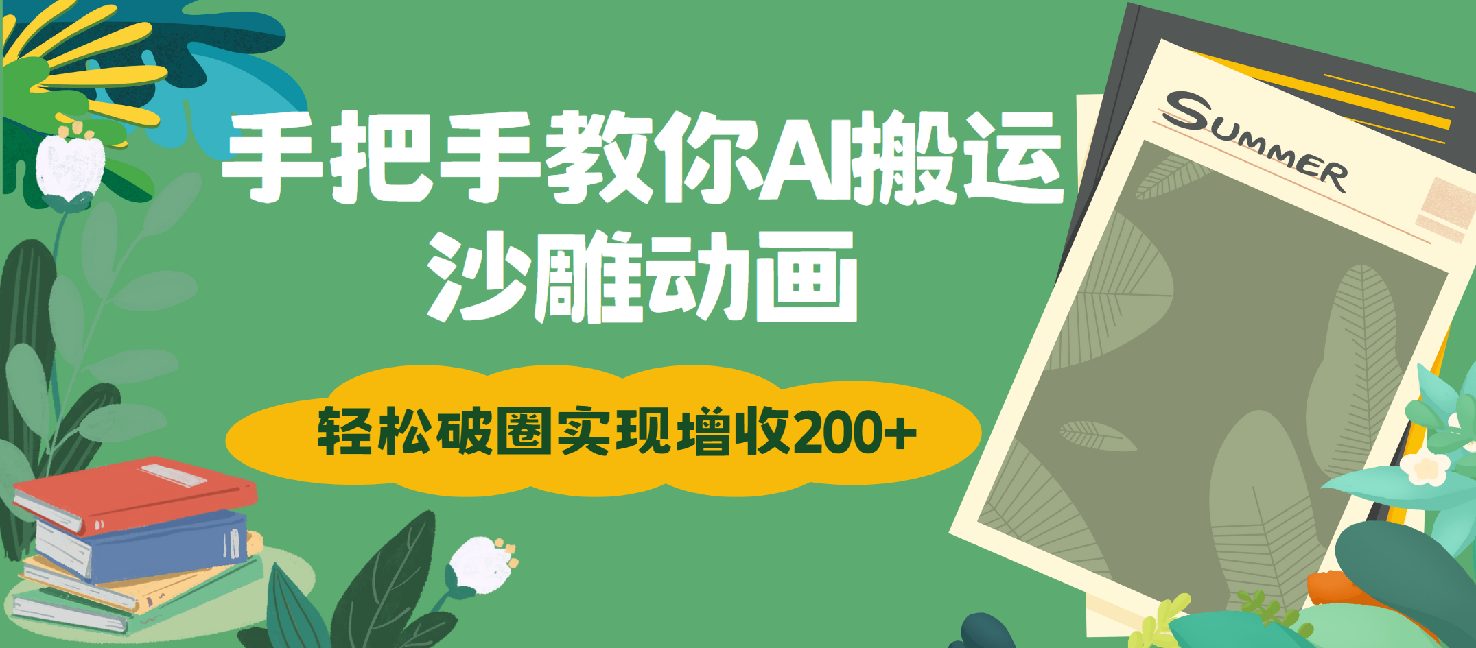 手把手教你用AI搬运沙雕动画轻松破圈实现增收200+-91搞钱