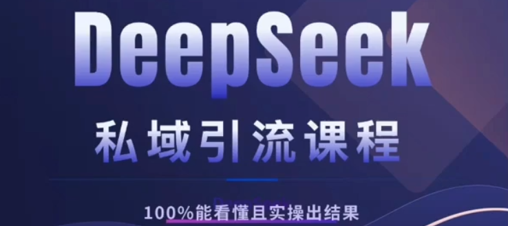 DeepSeek私域引流课程，小白也能看懂，实操必出结果，日引目标客户200+-91搞钱