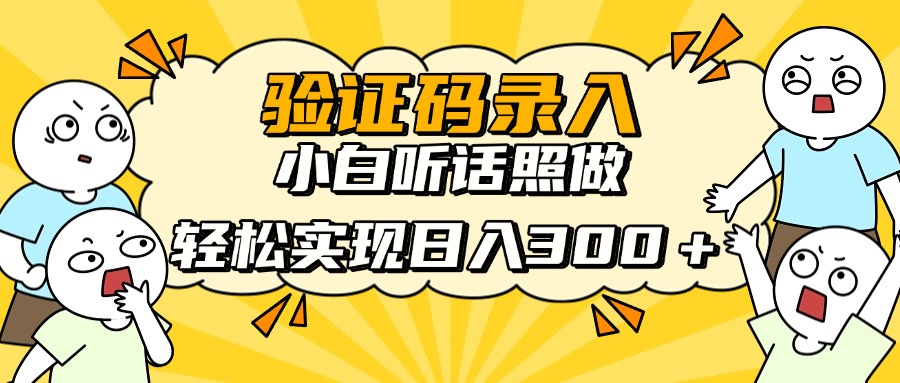 验证码录入，小白听话照做，轻松实现日入300＋-91搞钱