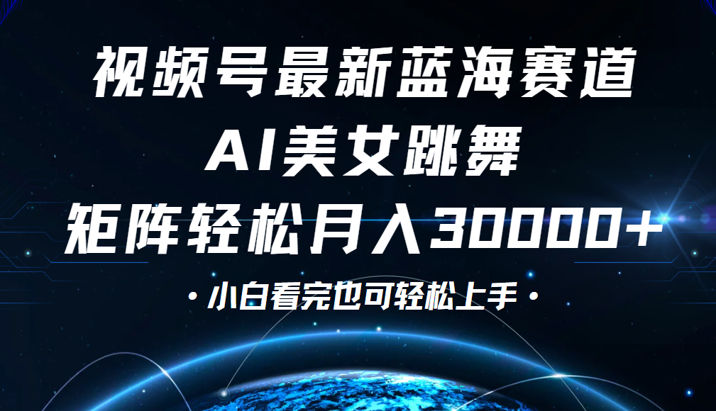视频号蓝海赛道玩法，当天起号，拉爆流量收益，小白也能轻松月入30000+-91搞钱