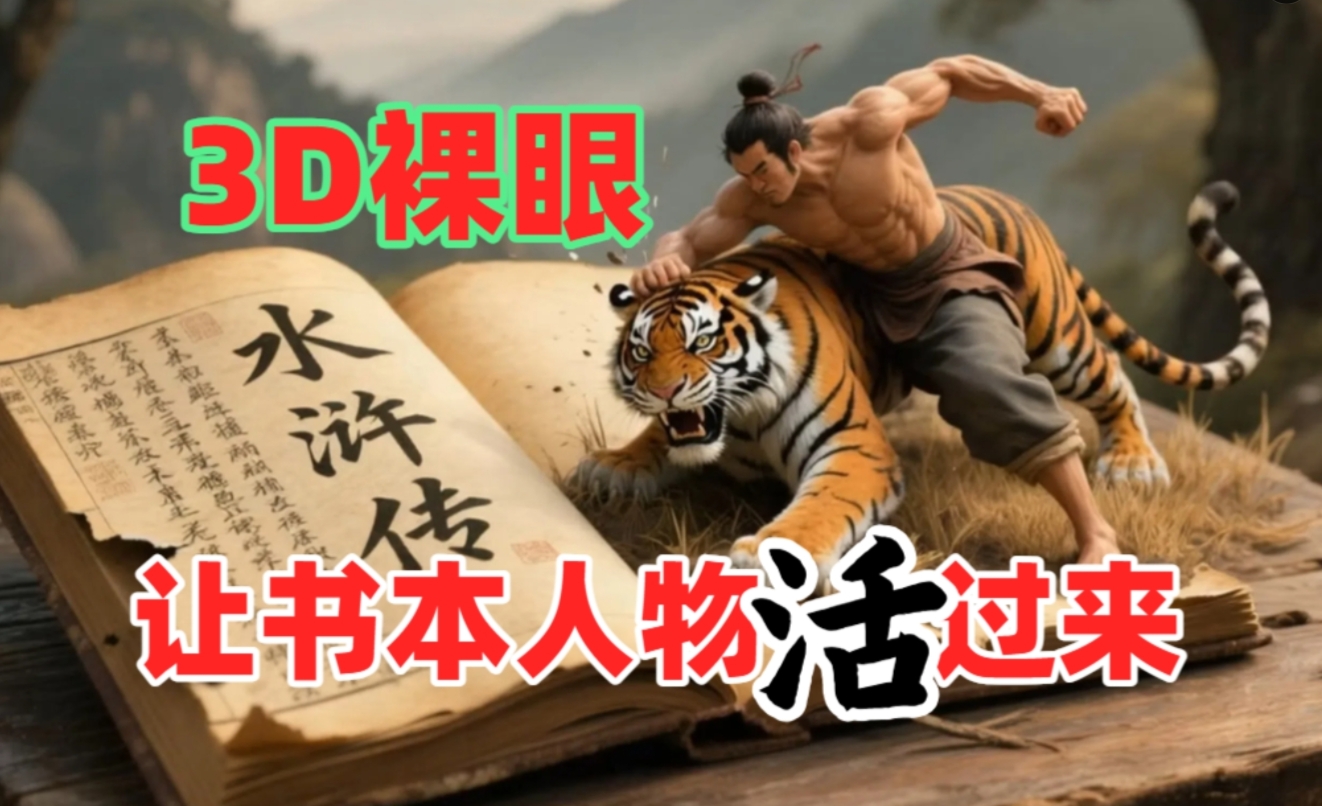 书本人物裸眼3D视频，一条视频收益过千，保姆级教程-91搞钱