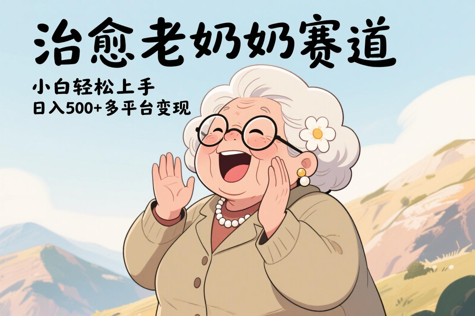 视频号治愈老奶奶赛道，小白轻松上手，日入500+多平台变现-91搞钱