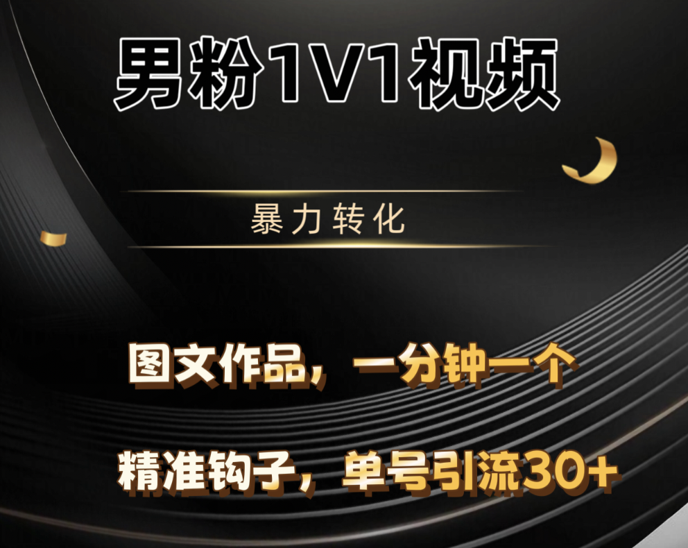 男粉1V1视频，硬改摄像头，高客单暴力转化，单日600+-91搞钱
