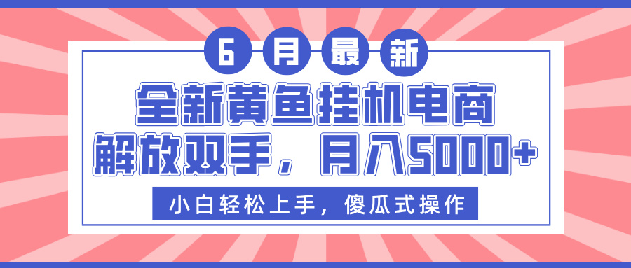 全新黄鱼挂机电商，解放双手，月入5000+-91搞钱