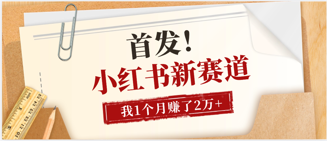 【首发】小红书全新赛道，我自己靠这个项目上个月收益2W+-91搞钱