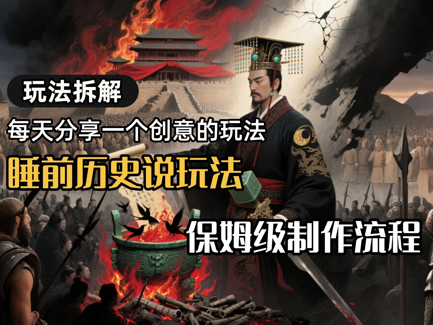13条作品涨粉24.5万，全流程拆解睡前历史说，保姆级教程-91搞钱