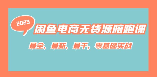 闲鱼电商无货源陪跑课，最全、最新、最干，零基础实战！-91搞钱