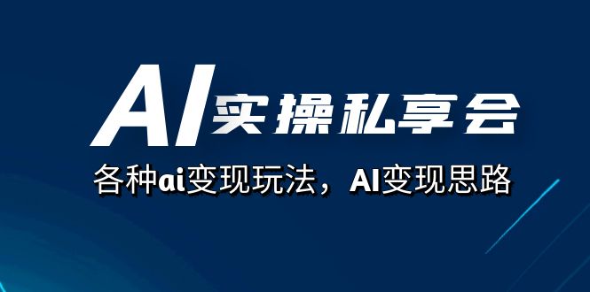 AI实操私享会，各种ai变现玩法，AI变现思路（67节课）-91搞钱
