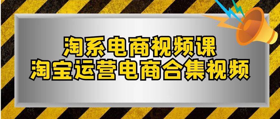 淘系-电商视频课，淘宝运营电商合集视频（33节课）-91搞钱