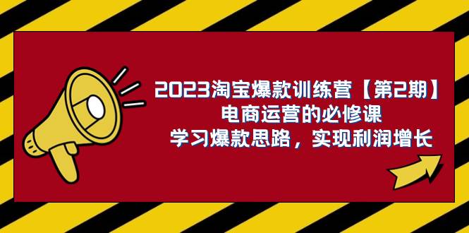 2023淘宝爆款训练营【第2期】电商运营的必修课，学习爆款思路 实现利润增长-91搞钱