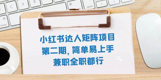 小红书达人矩阵项目第二期，简单易上手，兼职全职都行（11节课）-91搞钱
