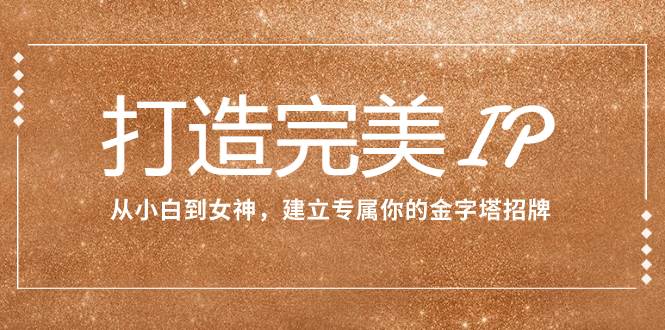 打造完美IP：从小白到女神，建立专属你的金字塔招牌（15节课）-91搞钱