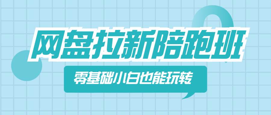 网盘拉新陪跑班，零基础小白也能玩转网盘拉新-91搞钱