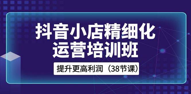 抖音小店-精细化运营培训班，提升更高利润（38节课）-91搞钱