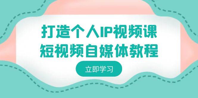 打造个人IP视频课-短视频自媒体教程，个人IP如何定位，如何变现-91搞钱