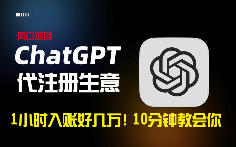 一小时入账好几万！利润大到吓人的ChatGPT代注册小生意，10分钟教会你，...-91搞钱