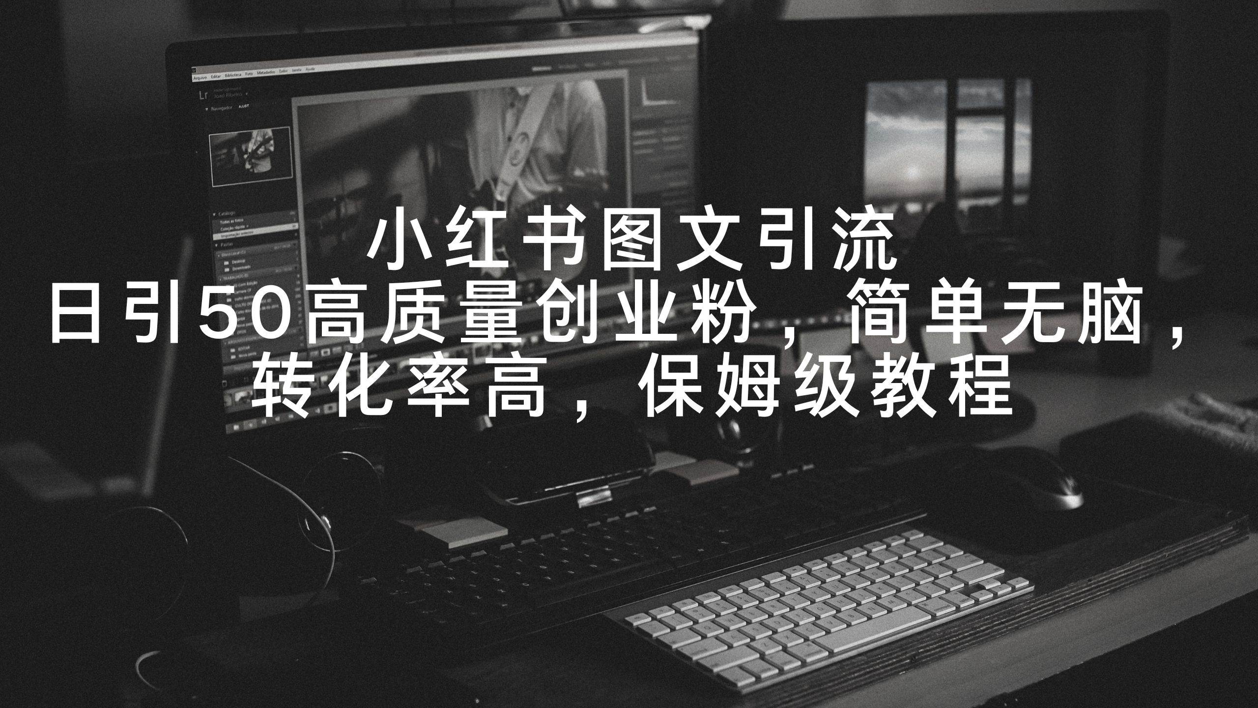 小红书图文引流，日引50高质量创业粉，简单无脑，转化率高，保姆级教程-91搞钱