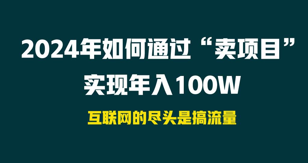 2024年如何通过“卖项目”实现年入100W-91搞钱