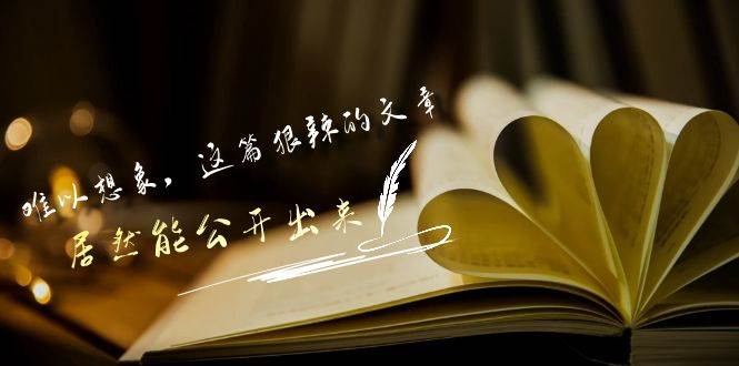 某付费文章《难以 想象，这篇狠辣的文章，居然能公开出来》-91搞钱