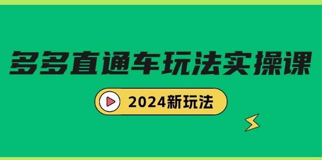多多直通车玩法实战课，2024新玩法（7节课）-91搞钱