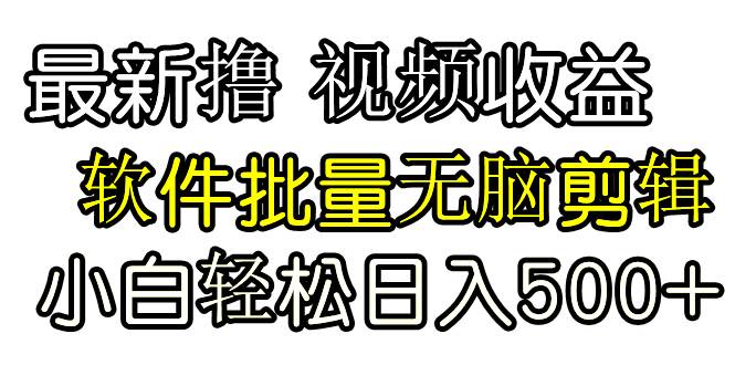 发视频撸收益，软件无脑批量剪辑，第一天发第二天就有钱-91搞钱