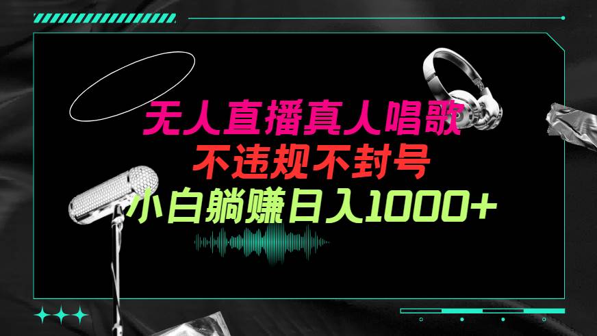 抖音24小时无人直播音乐，不违规，不封号纯撸音浪，小白实操当天日入1000+-91搞钱