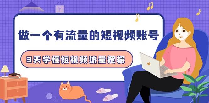 做一个 有流量的短视频账号，3天学懂短视频流量逻辑（10节课）-91搞钱