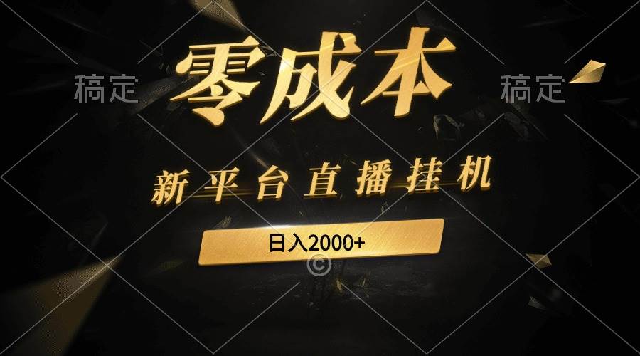 新平台直播工具最新玩法，0成本，不违规，日入2000+-91搞钱