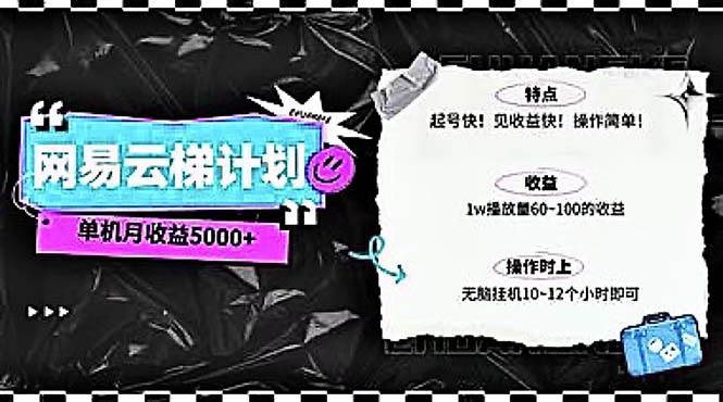 2024网易云云梯计划 单机日300+ 无脑月入5000+-91搞钱