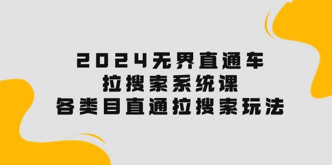 2024无界直通车·拉搜索系统课：各类目直通车 拉搜索玩法！-91搞钱