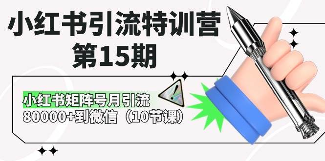 小红书引流特训营-第15期，小红书矩阵号月引流80000+到微信（10节课）-91搞钱