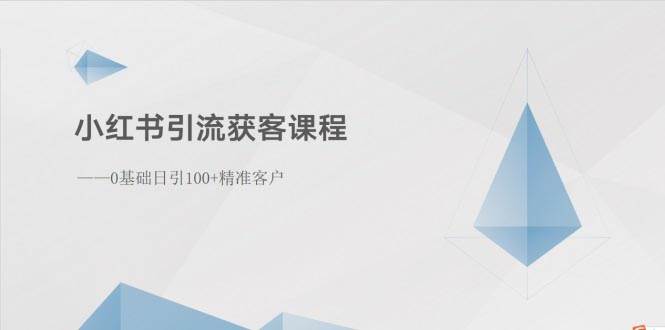 小红书引流获客课程：0基础日引100+精准客户-91搞钱