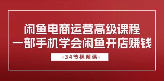 闲鱼电商运营高级课程，一部手机学会闲鱼开店赚钱（34节课）-91搞钱