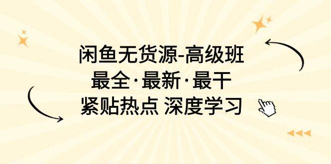 闲鱼无货源-高级班，最全·最新·最干，紧贴热点 深度学习（17节课）-91搞钱