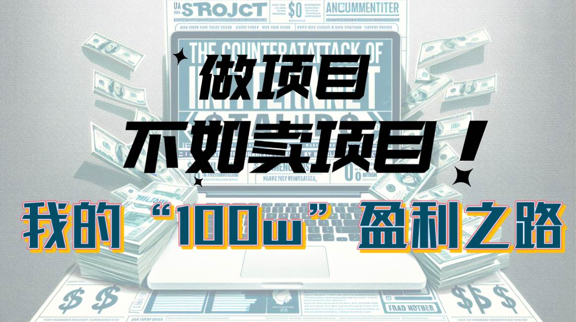 为什么做项目不如卖项目？我的100W+盈利之路-91搞钱