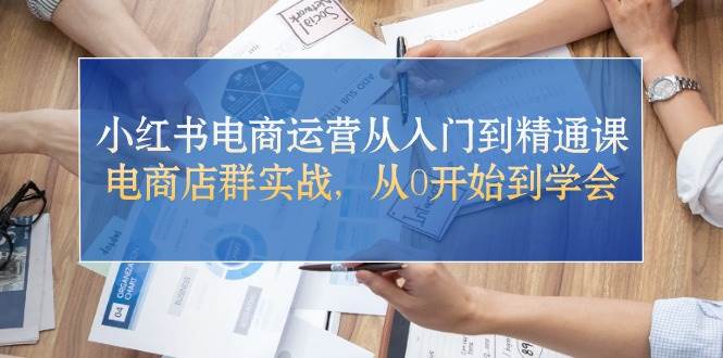 小红书电商运营从入门到精通课，电商店群实战，从0开始到学会-91搞钱
