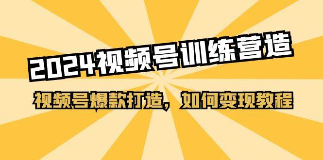 2024视频号训练营，视频号爆款打造，如何变现教程（20节课）-91搞钱