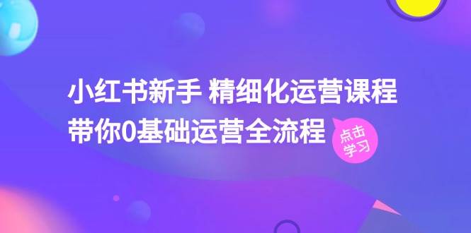 小红书新手 精细化运营课程，带你0基础运营全流程（41节视频课）-91搞钱