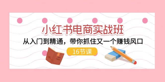 小红书电商实战班，从入门到精通，带你抓住又一个赚钱风口（16节）-91搞钱