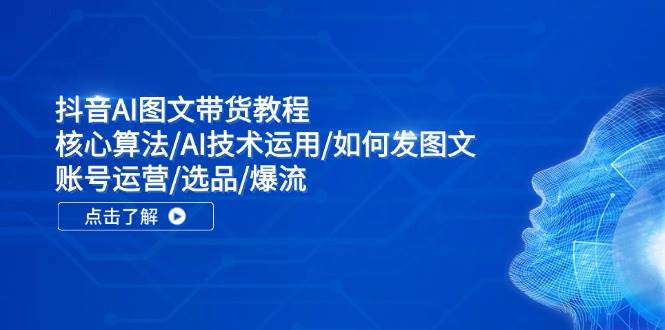 图片[1]-抖音AI图文带货教程：核心算法/AI技术运用/如何发图文/账号运营/选品/爆流-91搞钱