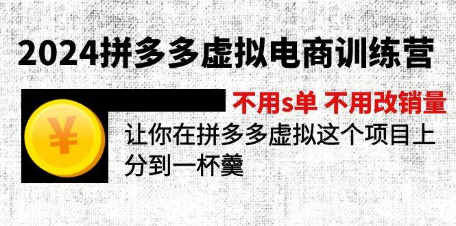 图片[1]-2024拼多多虚拟电商训练营 不s单 不改销量  做虚拟项目分一杯羹(更新10节)-91搞钱