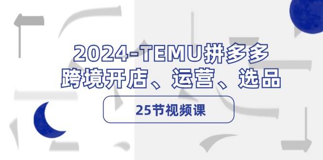 2024-TEMU拼多多·跨境开店、运营、选品（25节视频课）-91搞钱